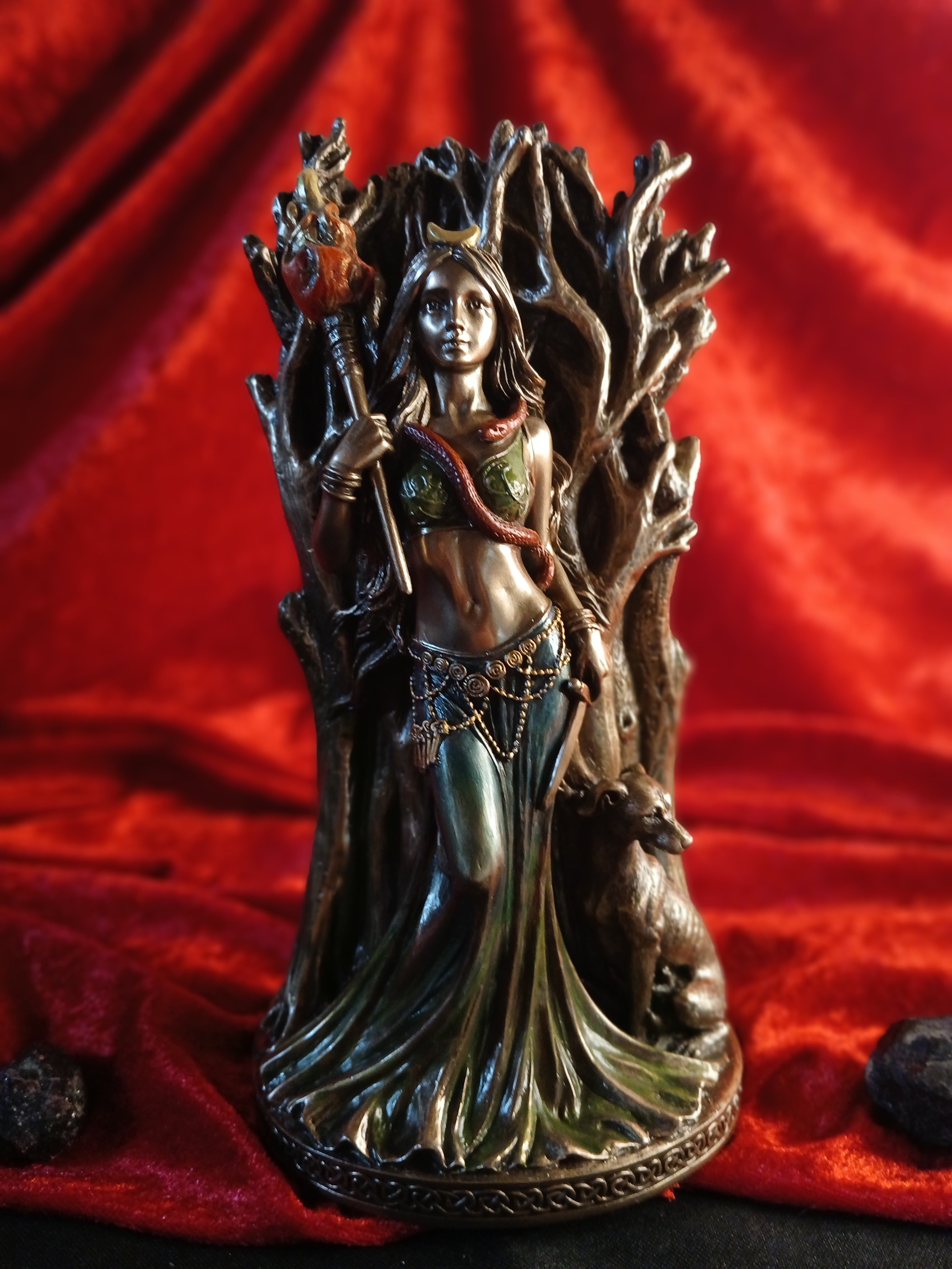 Statue Hécate 21cm - Bronze